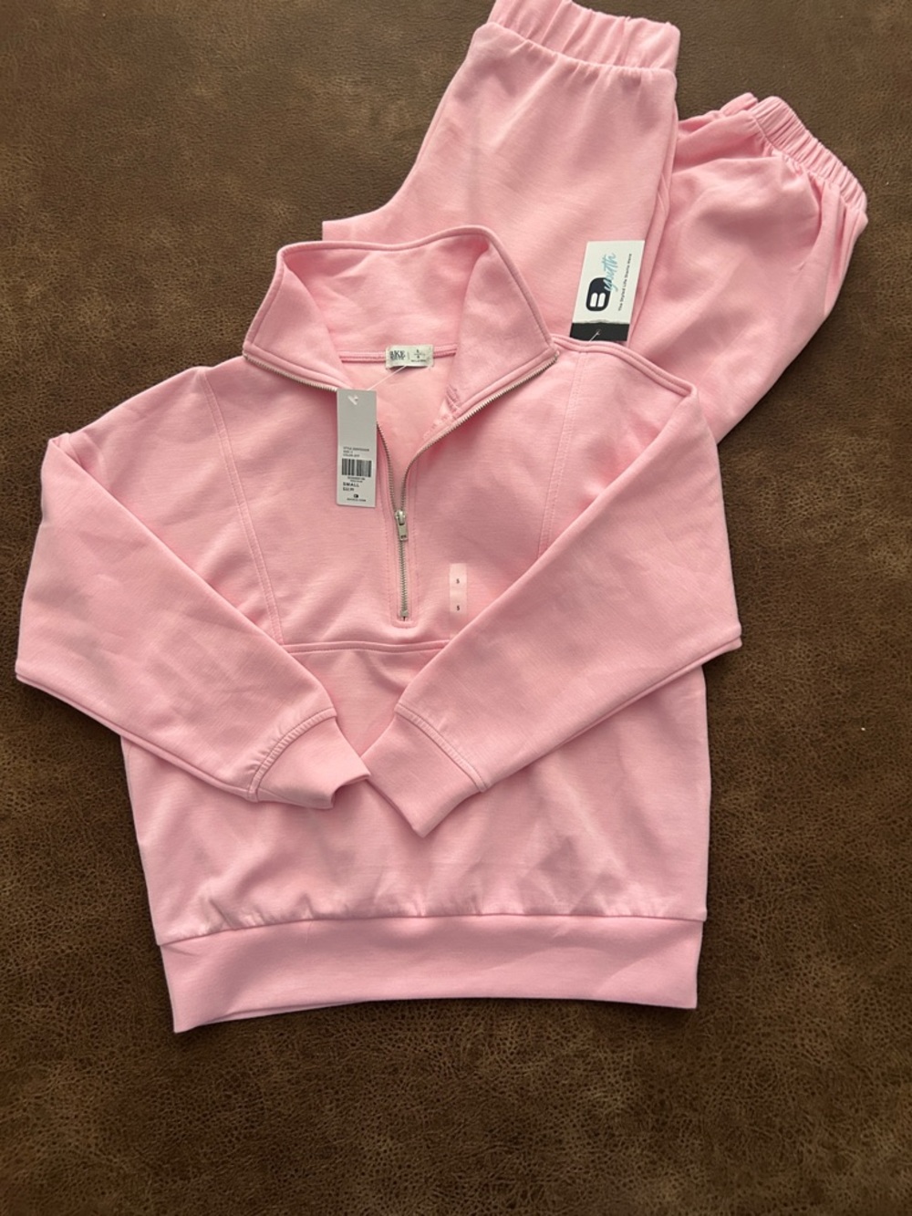 BKE Pink Kids Matching Sweatshirt and Joggers Set
